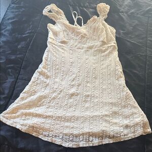 No Boundaries Cream Mini Dress